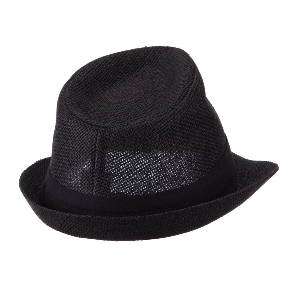 Pleated Hat Band Straw Fedora Hat