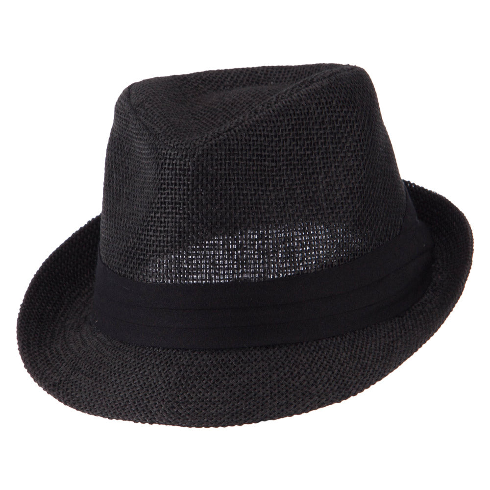 Pleated Hat Band Straw Fedora Hat
