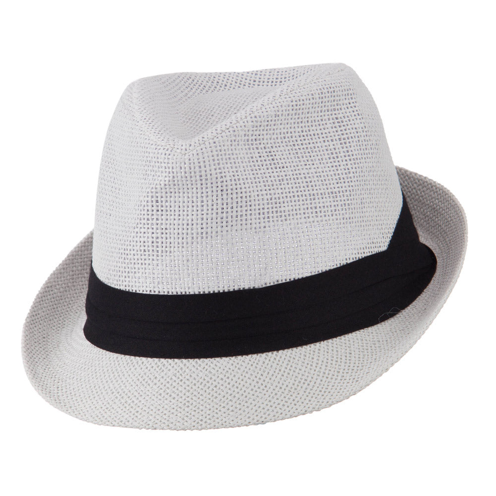 Pleated Hat Band Straw Fedora Hat