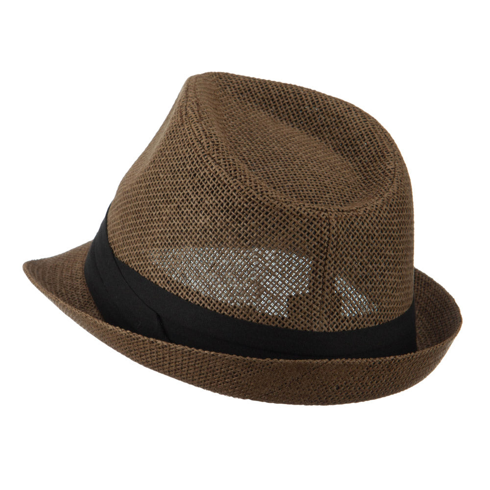 Pleated Hat Band Straw Fedora Hat