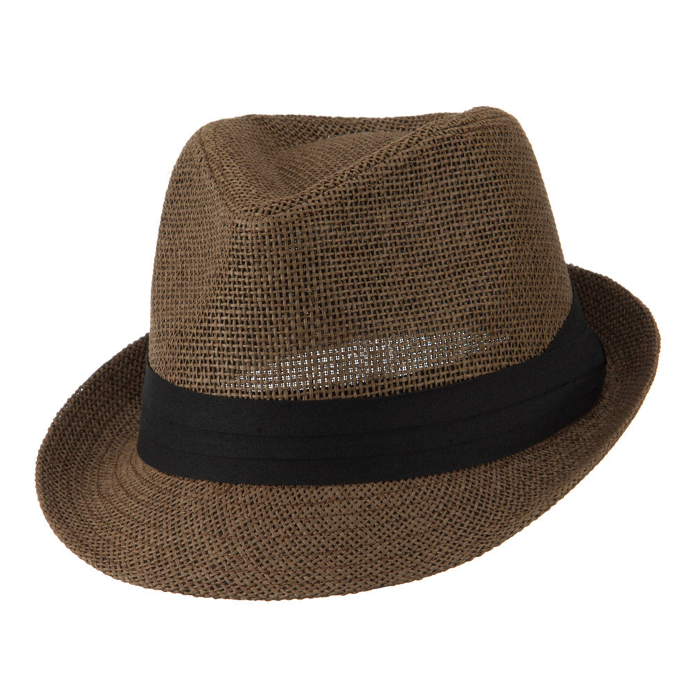 Pleated Hat Band Straw Fedora Hat