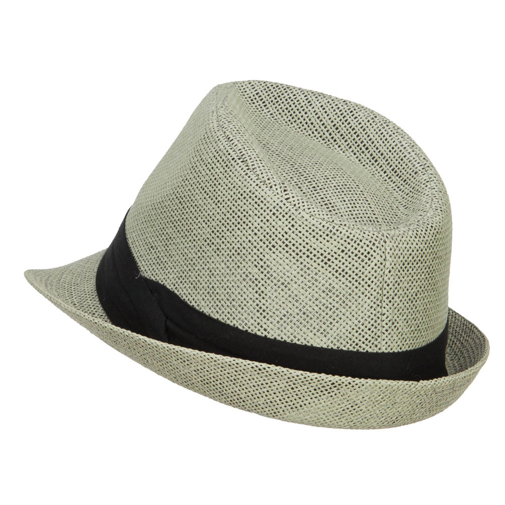 Pleated Hat Band Straw Fedora Hat