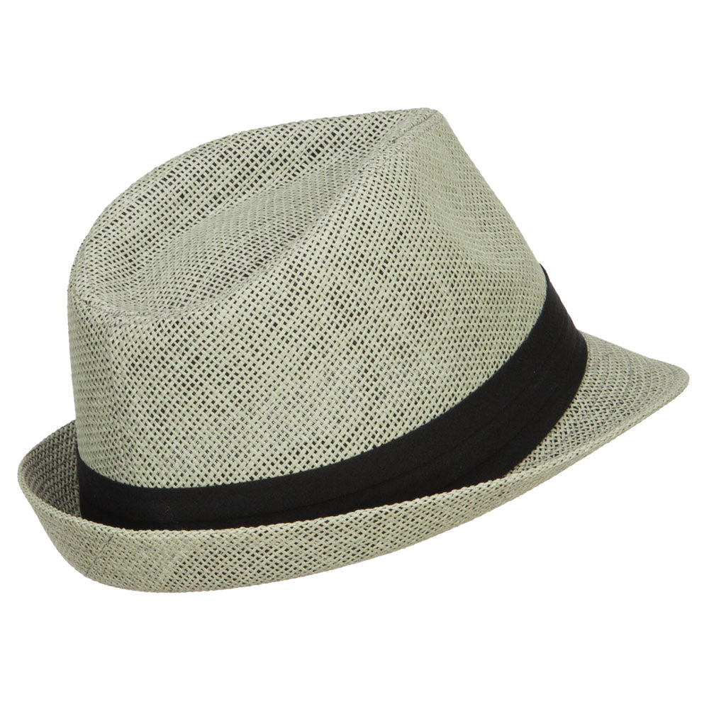 Pleated Hat Band Straw Fedora Hat
