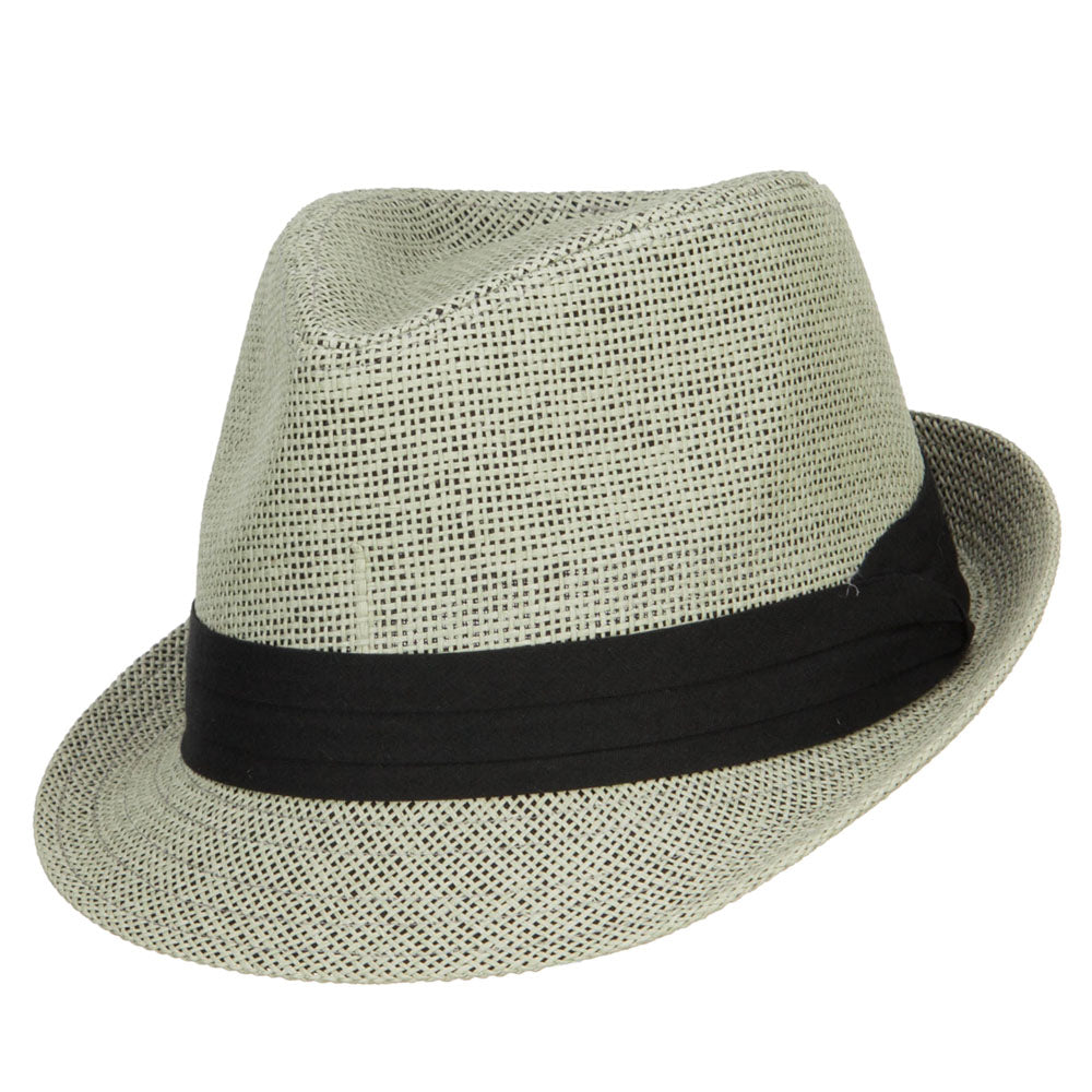Pleated Hat Band Straw Fedora Hat