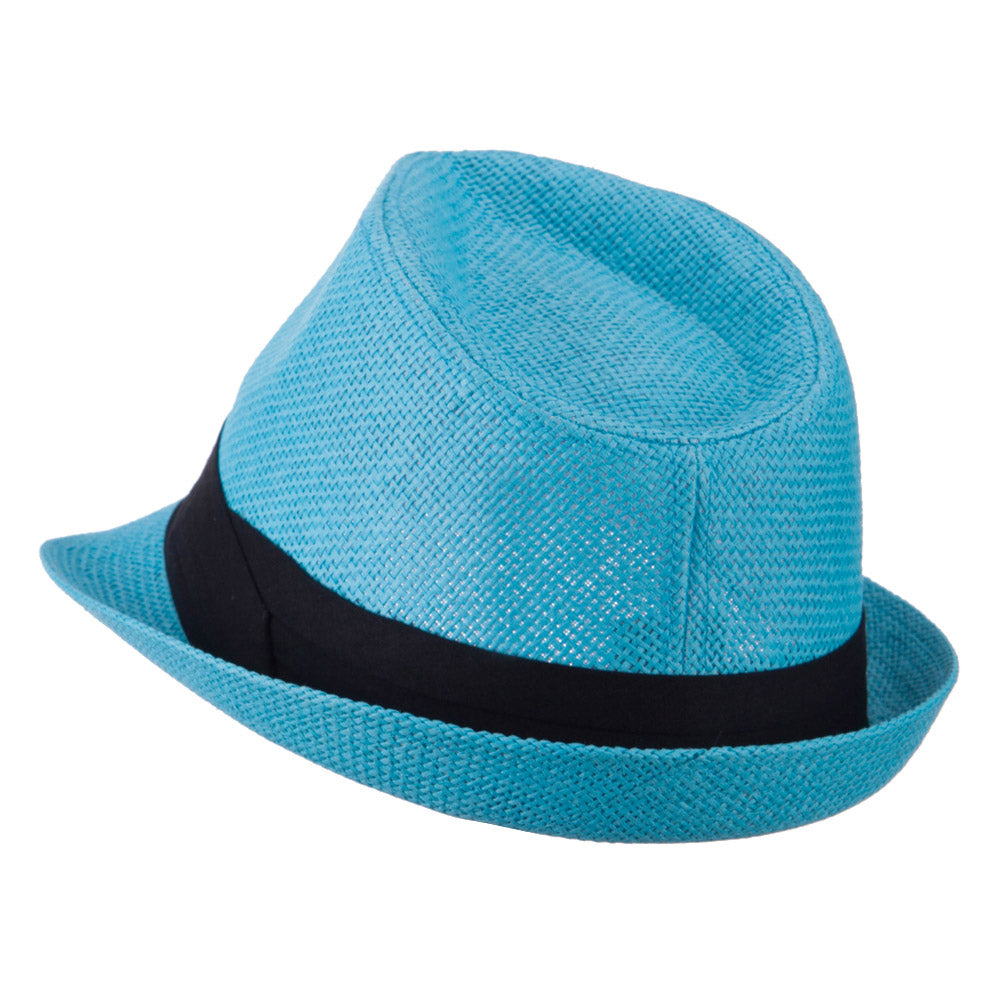 Pleated Hat Band Straw Fedora Hat