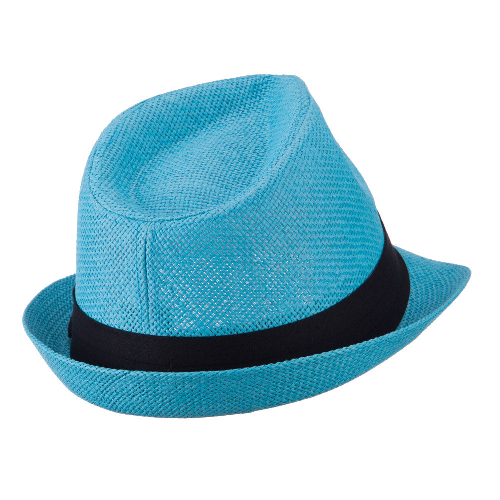 Pleated Hat Band Straw Fedora Hat