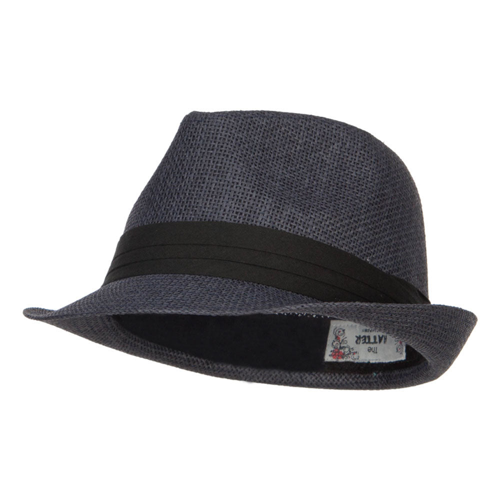 Pleated Hat Band Straw Fedora Hat