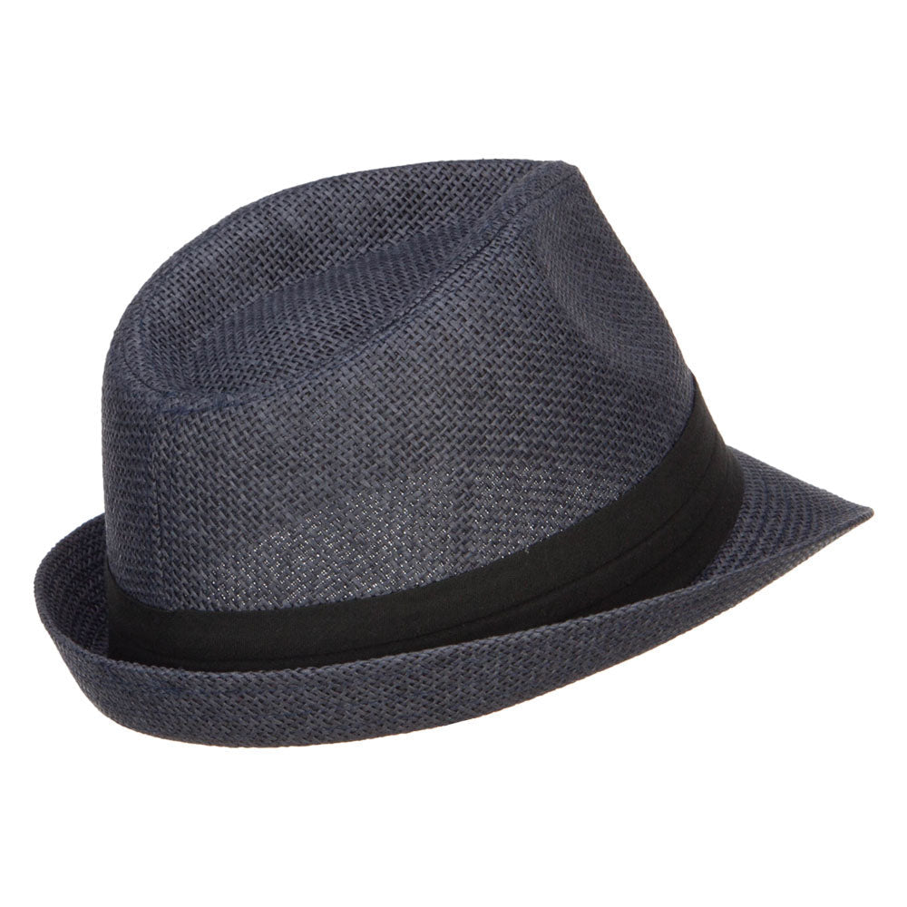 Pleated Hat Band Straw Fedora Hat