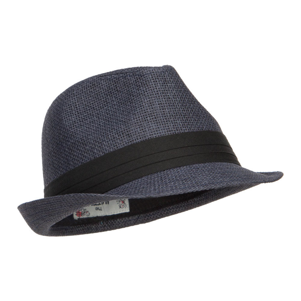 Pleated Hat Band Straw Fedora Hat