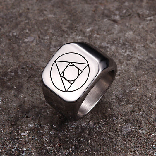 Philosopher Stone Stainless Steel Occultism Ring