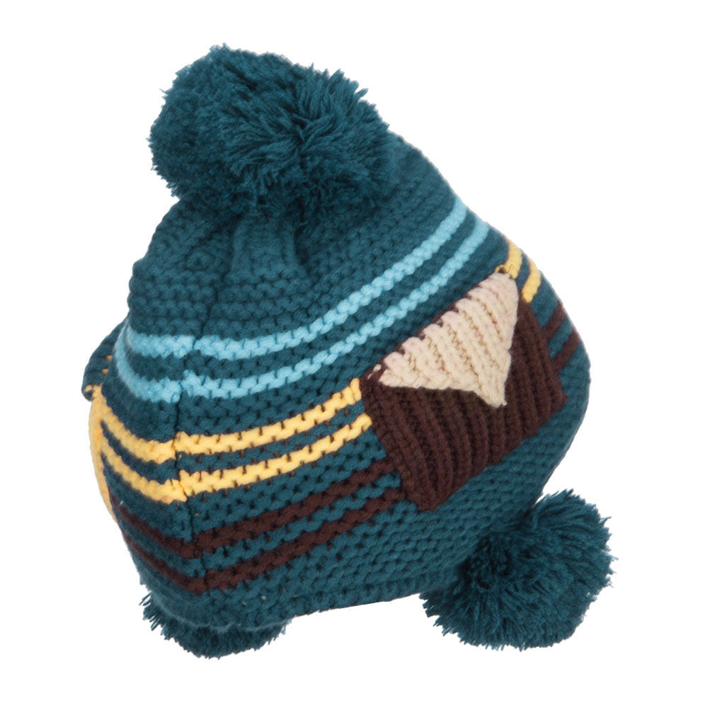 Kid's Striped Pocket Ski Beanie
