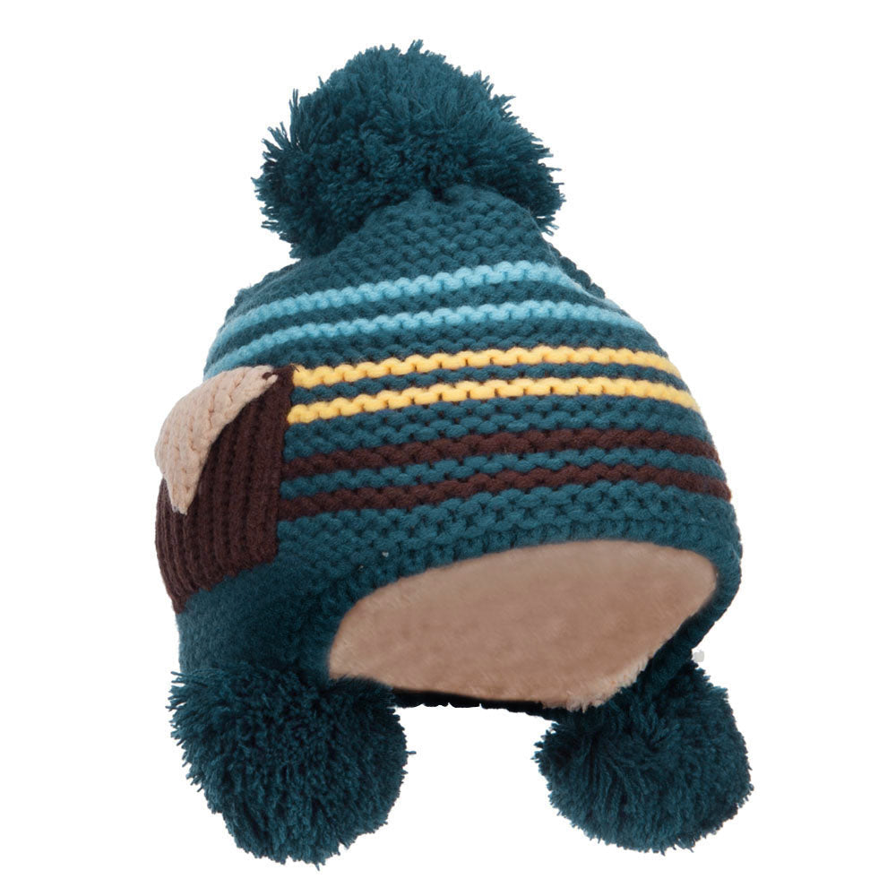Kid's Striped Pocket Ski Beanie