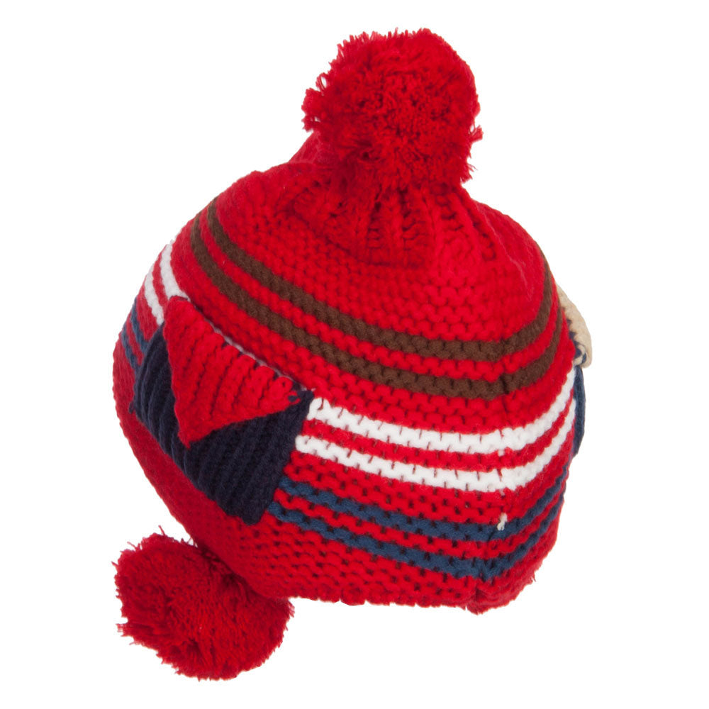 Kid's Striped Pocket Ski Beanie