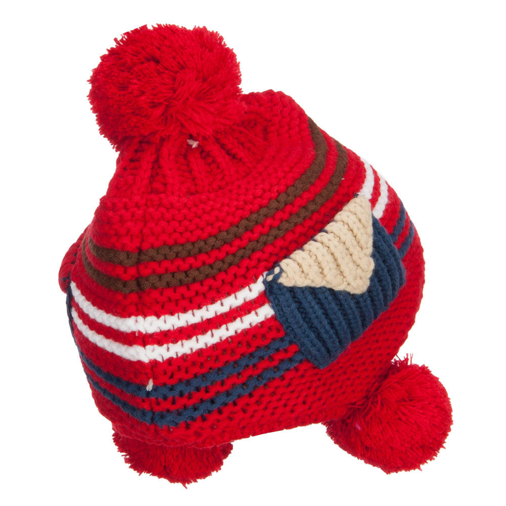 Kid's Striped Pocket Ski Beanie