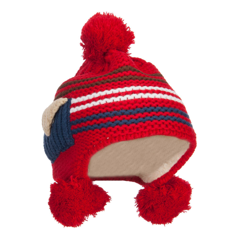 Kid's Striped Pocket Ski Beanie