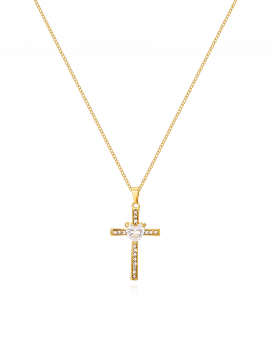 Heart Cross Necklace