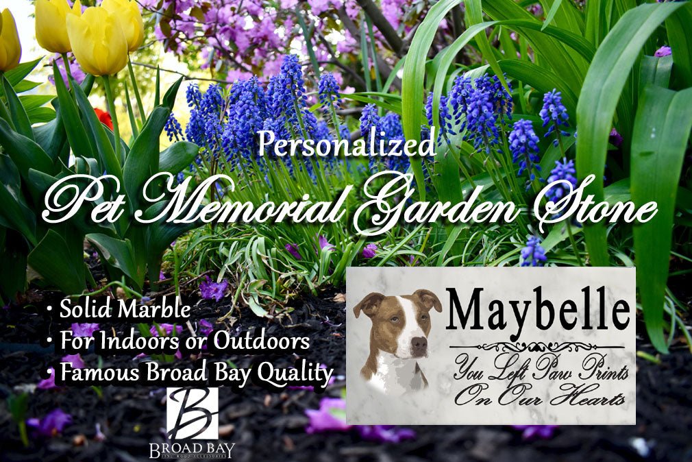 Pit Bull Memorial Stone Dog Grave Marker Pittie Garden Plaque