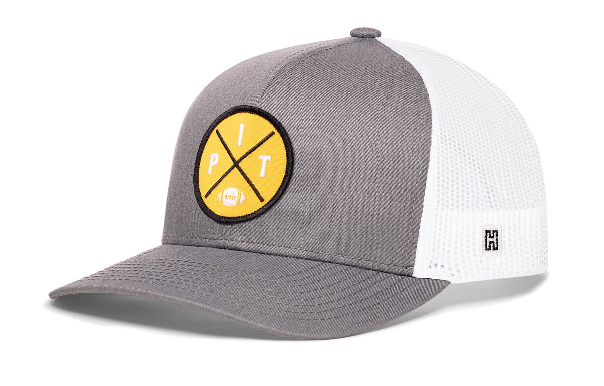 Pittsburgh Football Trucker Hat  |  Yellow PIT X Snapback