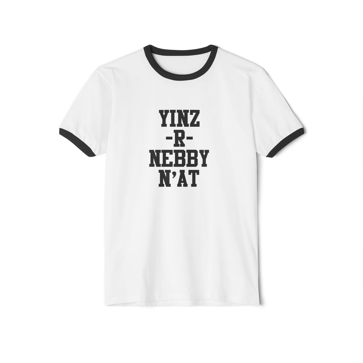 Pittsburgh Ringer T-Shirt - Yinz R Nebby, N'at Classic Fit Cotton Tee