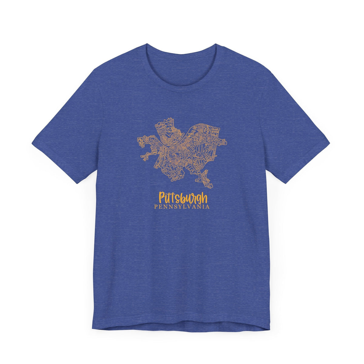 Pittsburgh Topo Word Map Graphic Premium Fit T-shirt