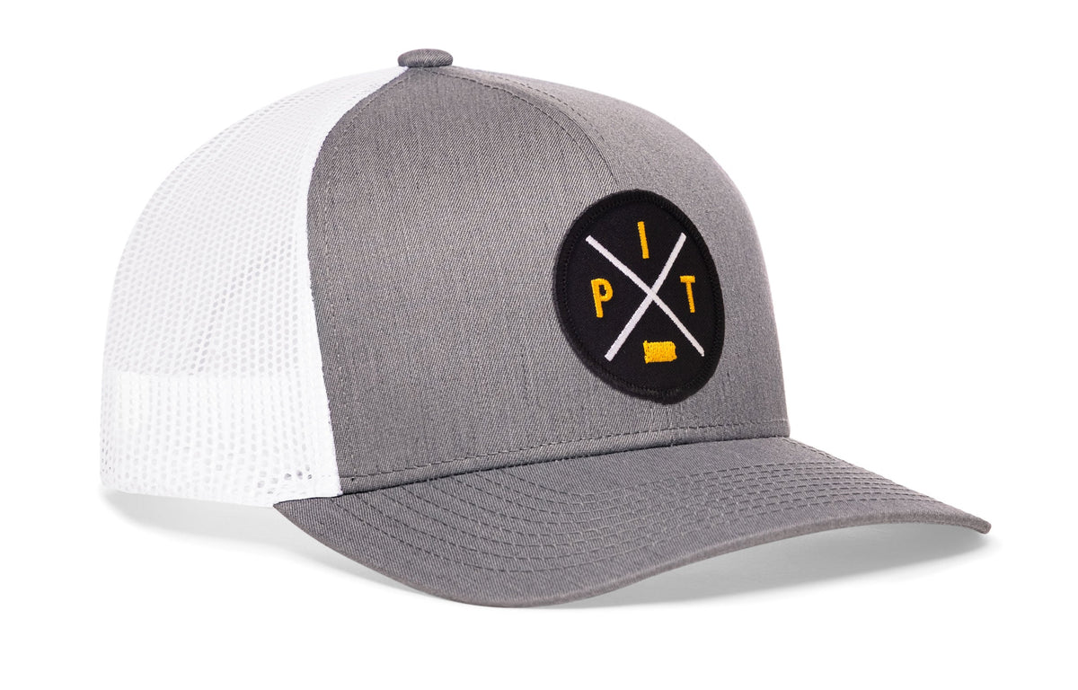 Pittsburgh Trucker Hat  |  Gold-White PIT X Snapback