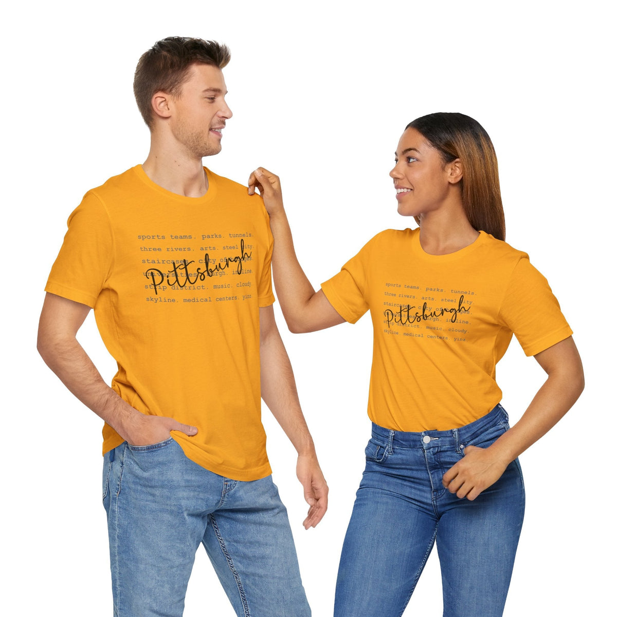 Pittsburgh Typography Word Art Short Sleeve Premium T-Shirt