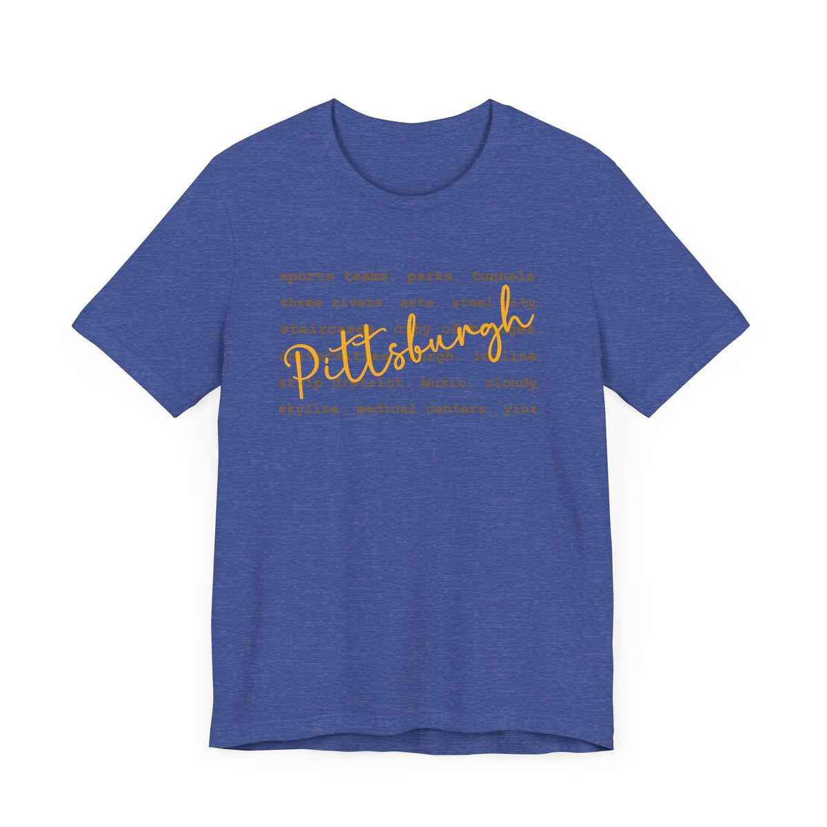 Pittsburgh Typography Word Art Short Sleeve Premium T-Shirt