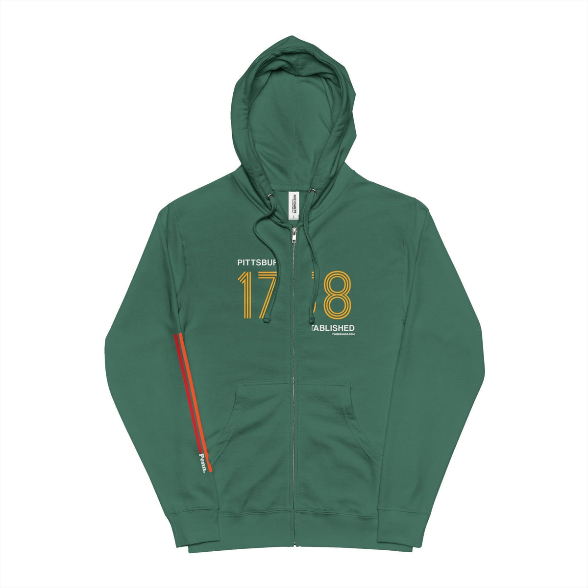 Pittsburgh Vintage Zip Up Hoodie – 1758 Established Design