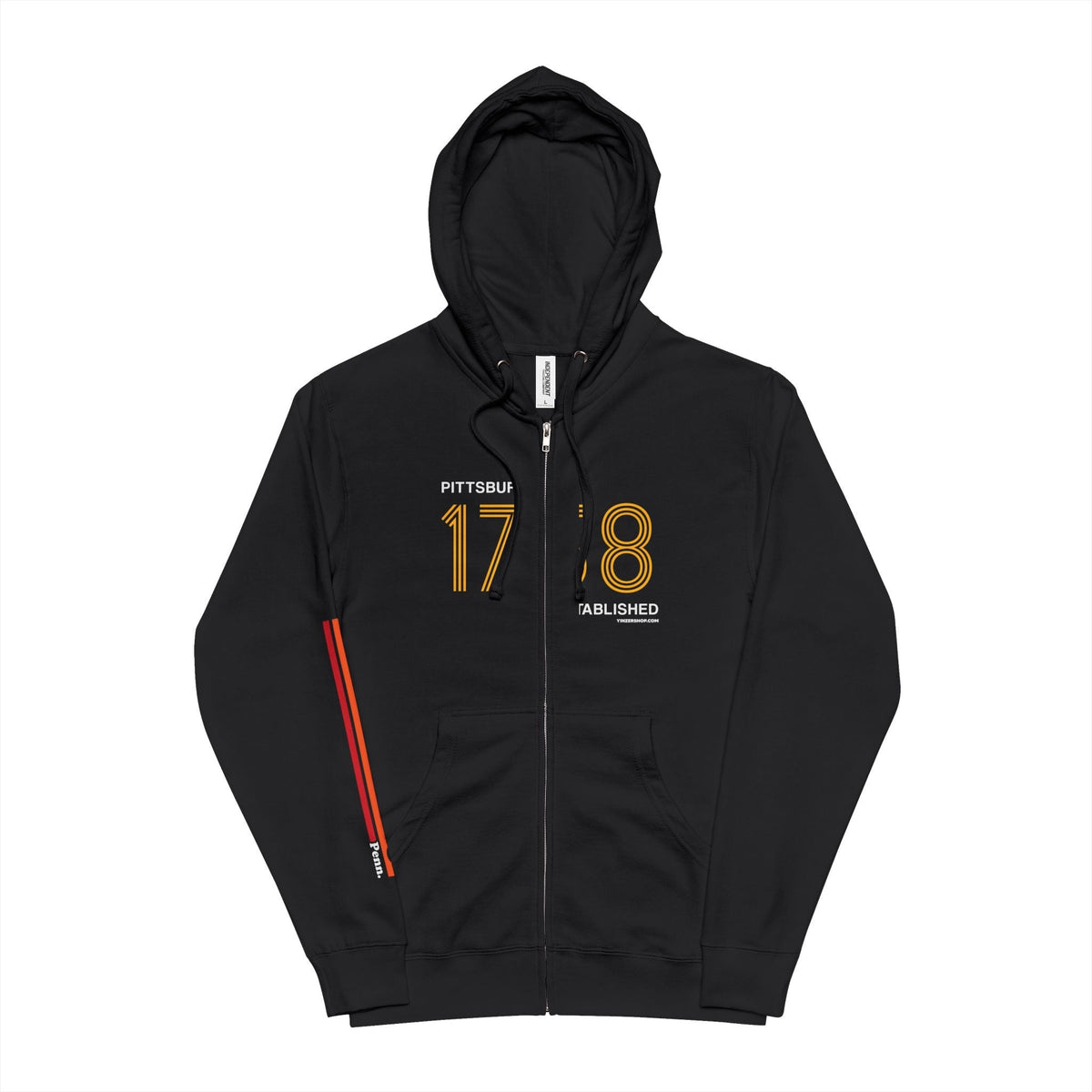 Pittsburgh Vintage Zip Up Hoodie – 1758 Established Design