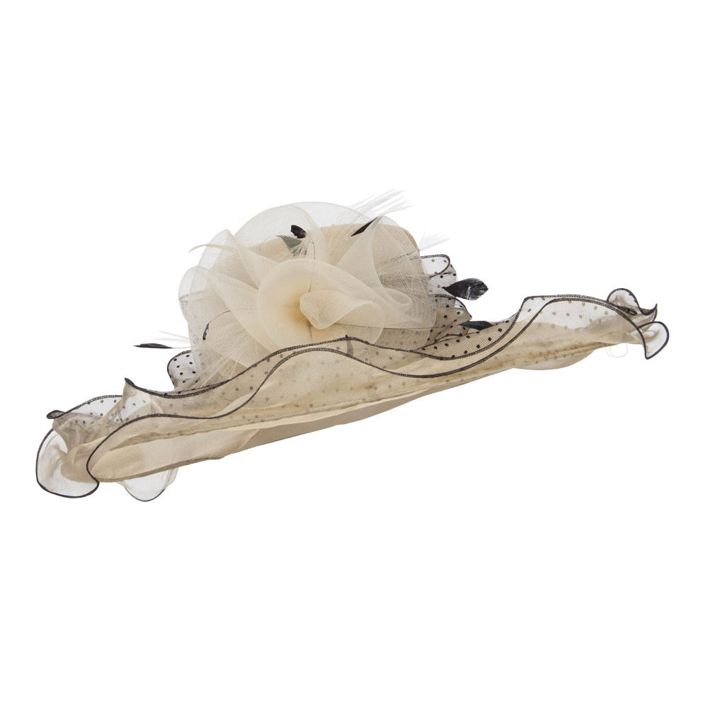 Polka Dot Ruffle Organza Hat