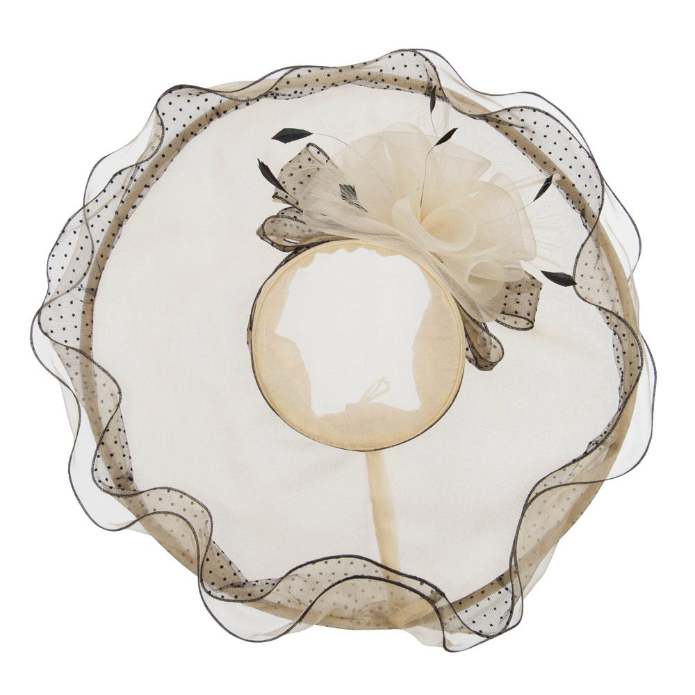 Polka Dot Ruffle Organza Hat