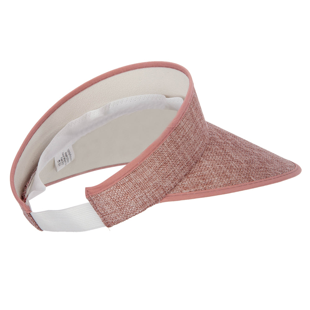 Women's Polyester Bow Accented Large Hard Brim Gardening Sun Visor