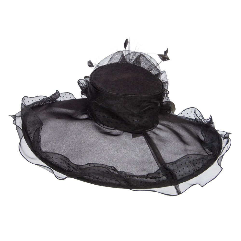 Polka Dot Ruffle Organza Hat