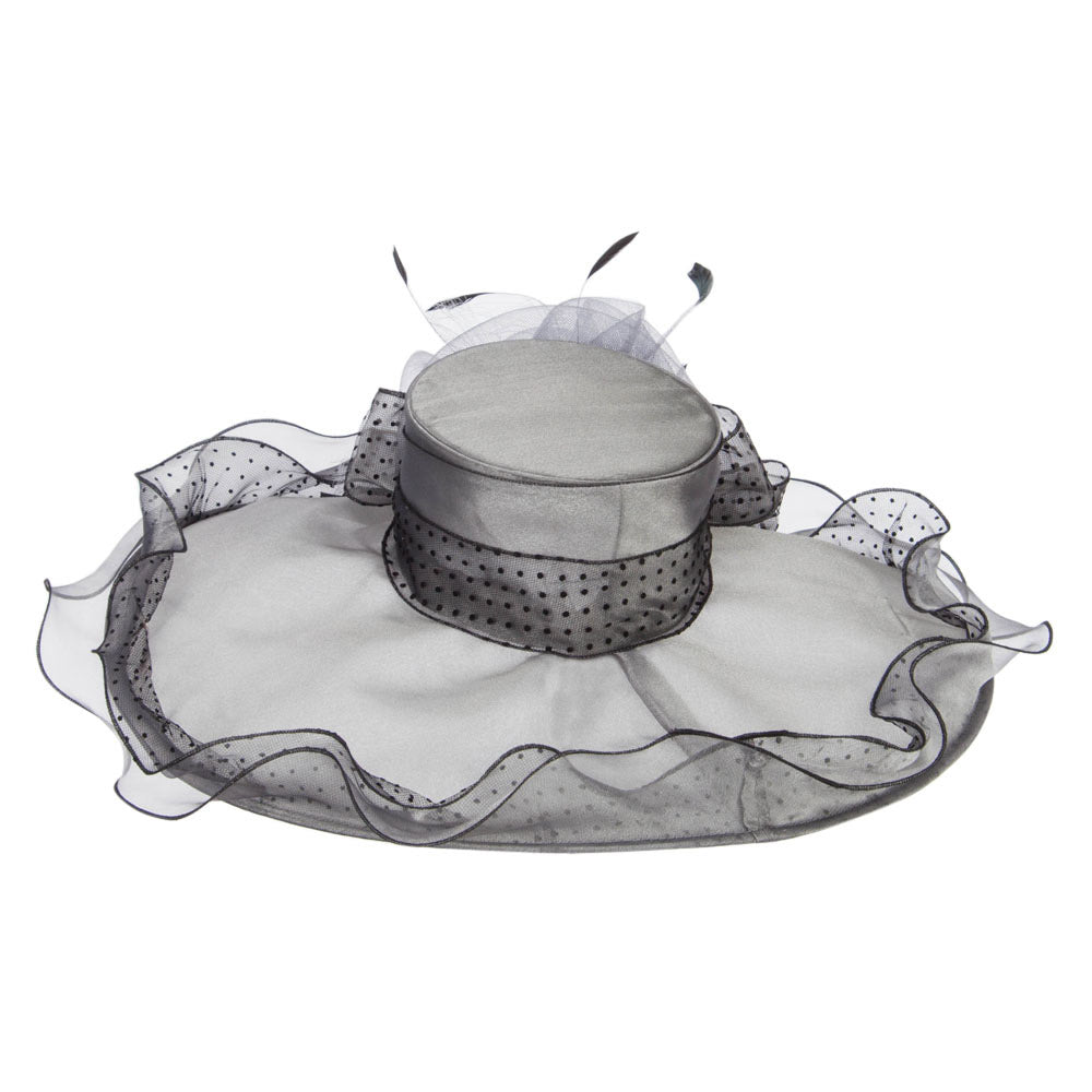 Polka Dot Ruffle Organza Hat