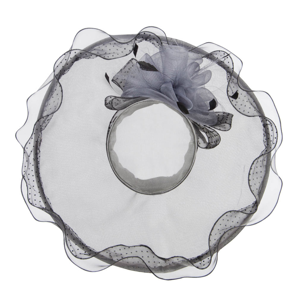 Polka Dot Ruffle Organza Hat