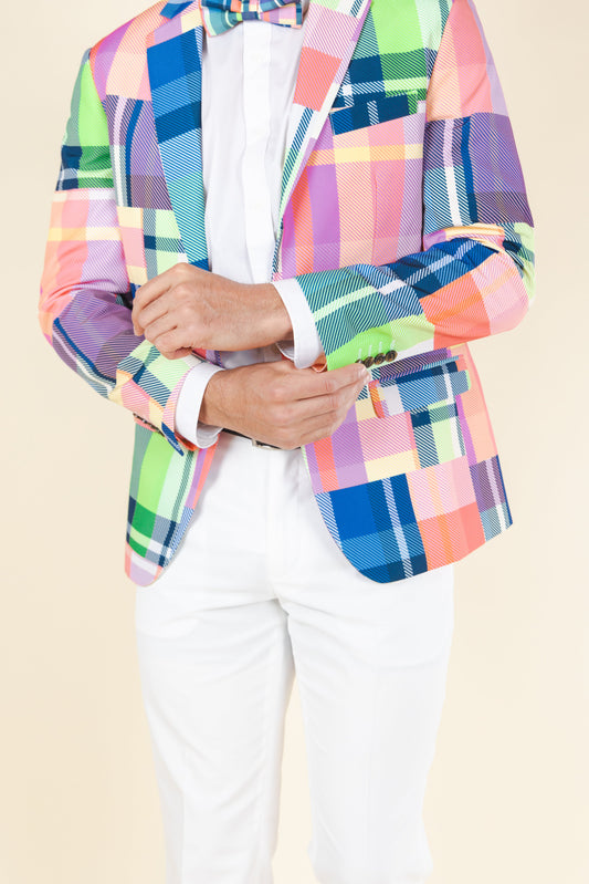 The Plaid To The Bone | Plaid Patchwork Suit