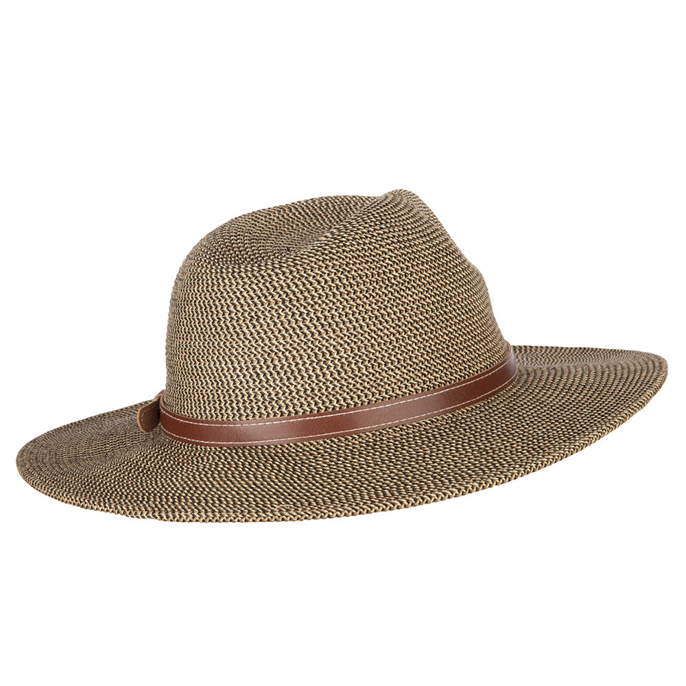 UPF 50+ Men's Paper Braid Large Brim Fedora Hat