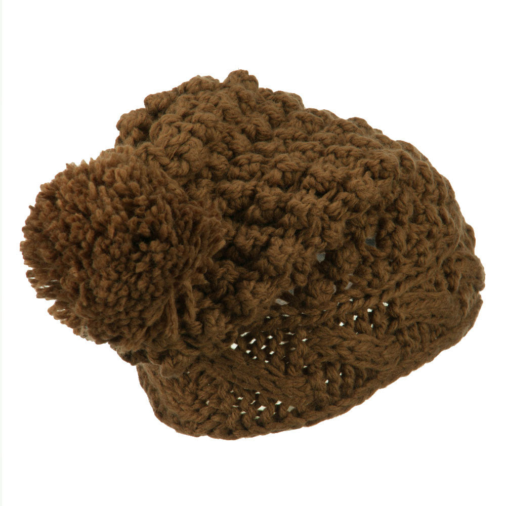 Women's Knit Pom Deep Beanie
