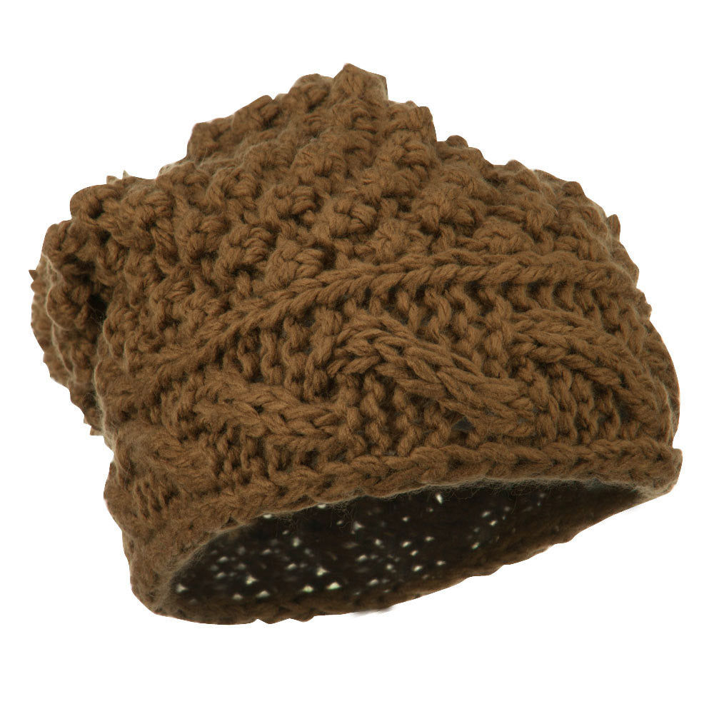 Women's Knit Pom Deep Beanie
