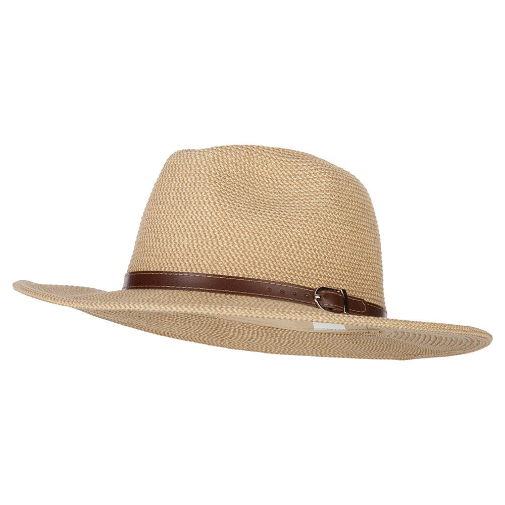 UPF 50+ Men's Paper Braid Large Brim Fedora Hat