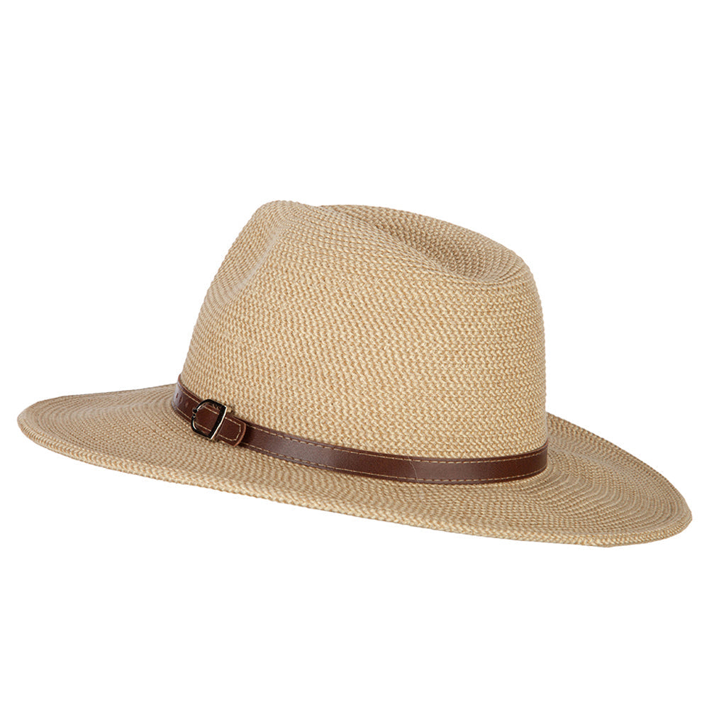 UPF 50+ Men's Paper Braid Large Brim Fedora Hat