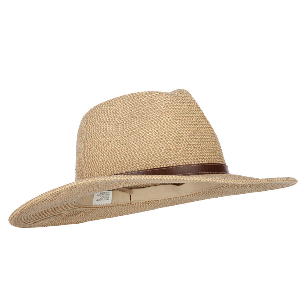 UPF 50+ Men's Paper Braid Large Brim Fedora Hat