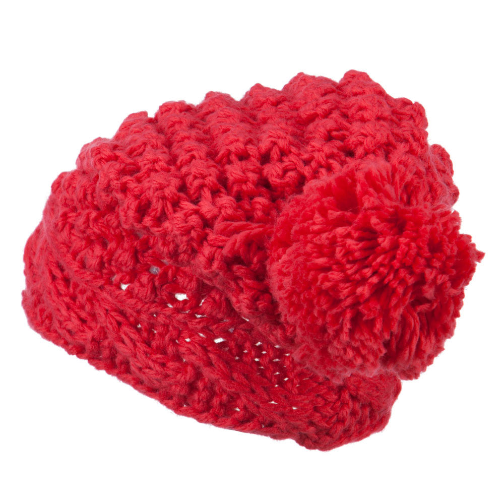 Women's Knit Pom Deep Beanie