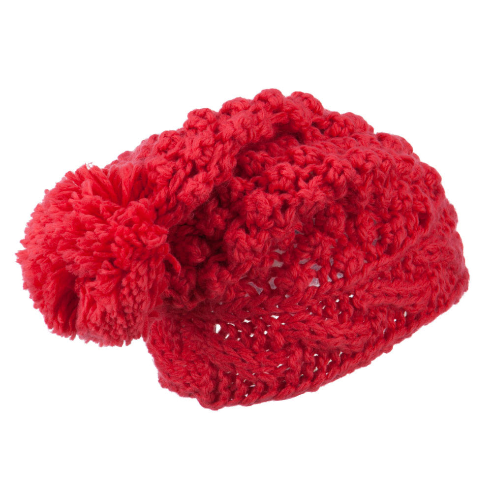 Women's Knit Pom Deep Beanie