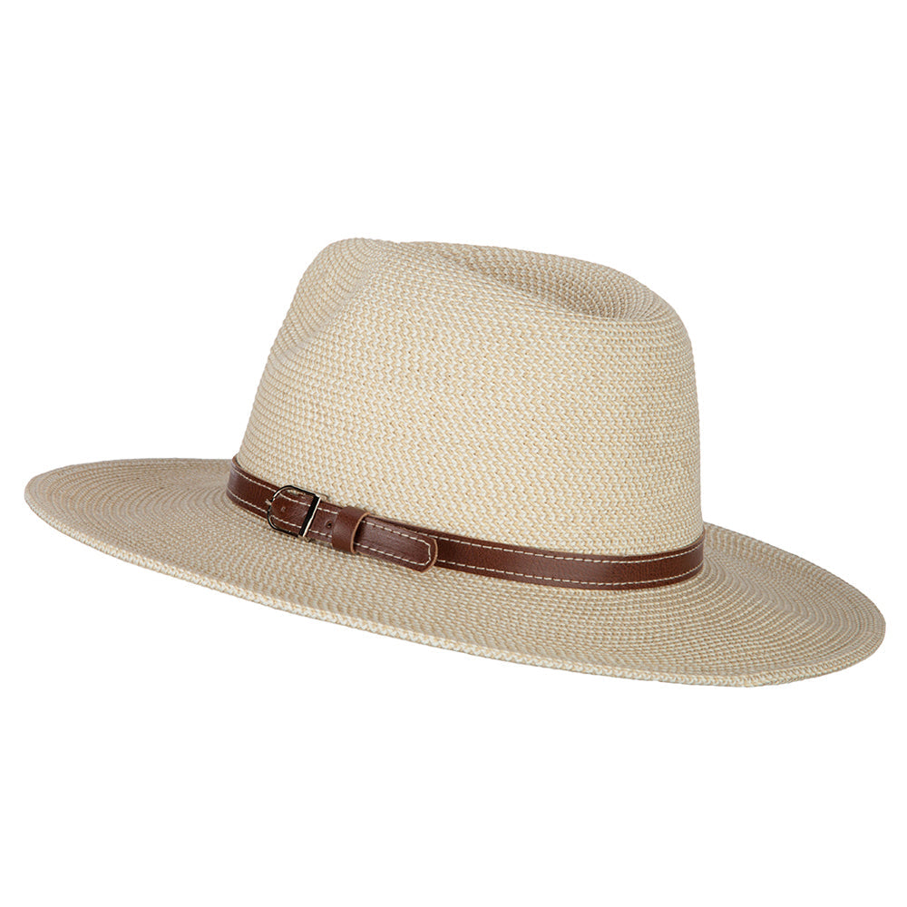 UPF 50+ Men's Paper Braid Large Brim Fedora Hat