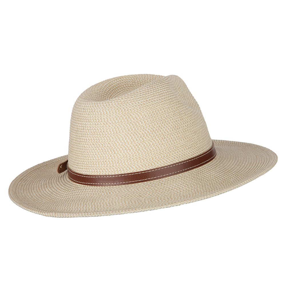 UPF 50+ Men's Paper Braid Large Brim Fedora Hat