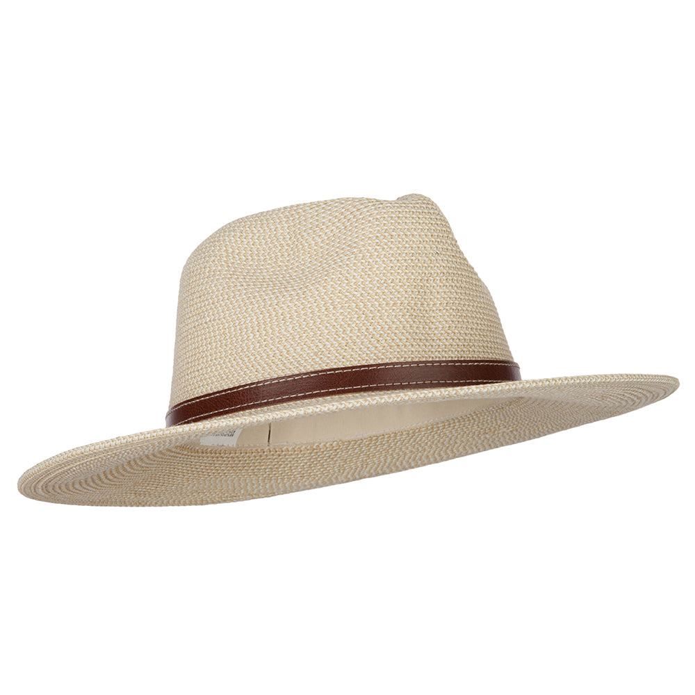 UPF 50+ Men's Paper Braid Large Brim Fedora Hat