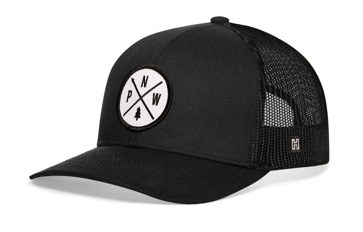 Pacific Northwest Trucker Hat  |  White Patch PNW X Snapback