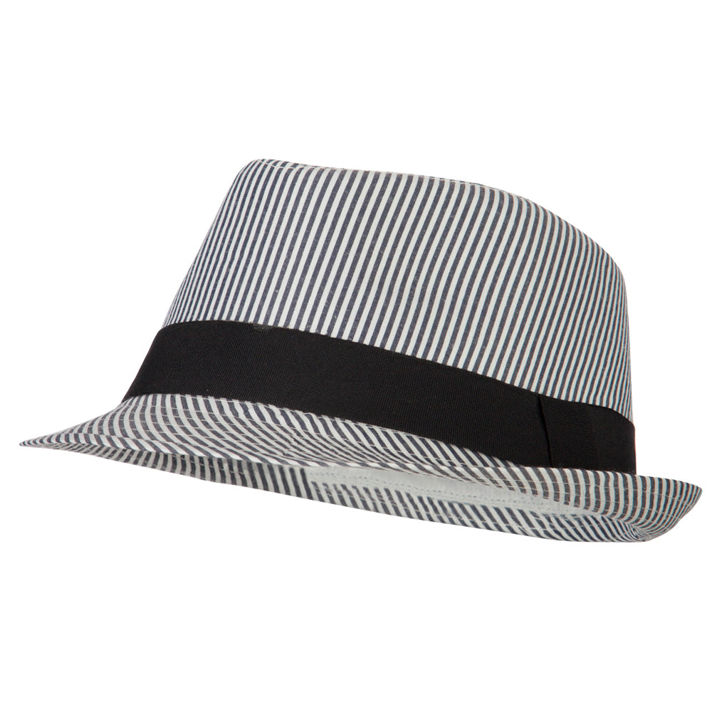 Kid's Striped Polyester Fedora Hat