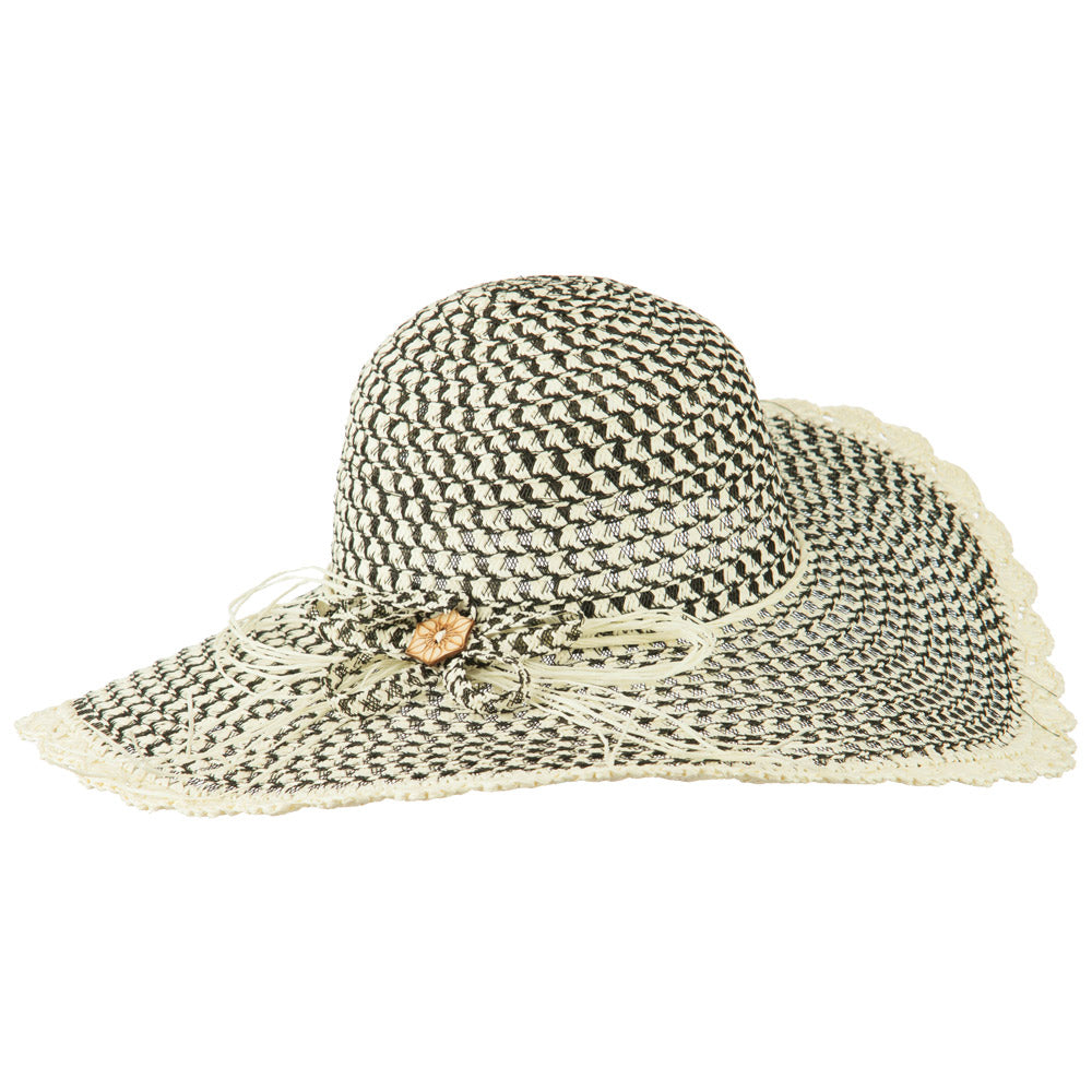 Women's Criss Cross Scallop Brim Hat